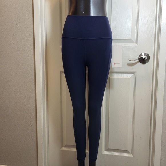 lululemon athletica Pants - Lululemon Align High Rise Crop 23" With Pockets Navy Blue Size 4 MSRP $128.00